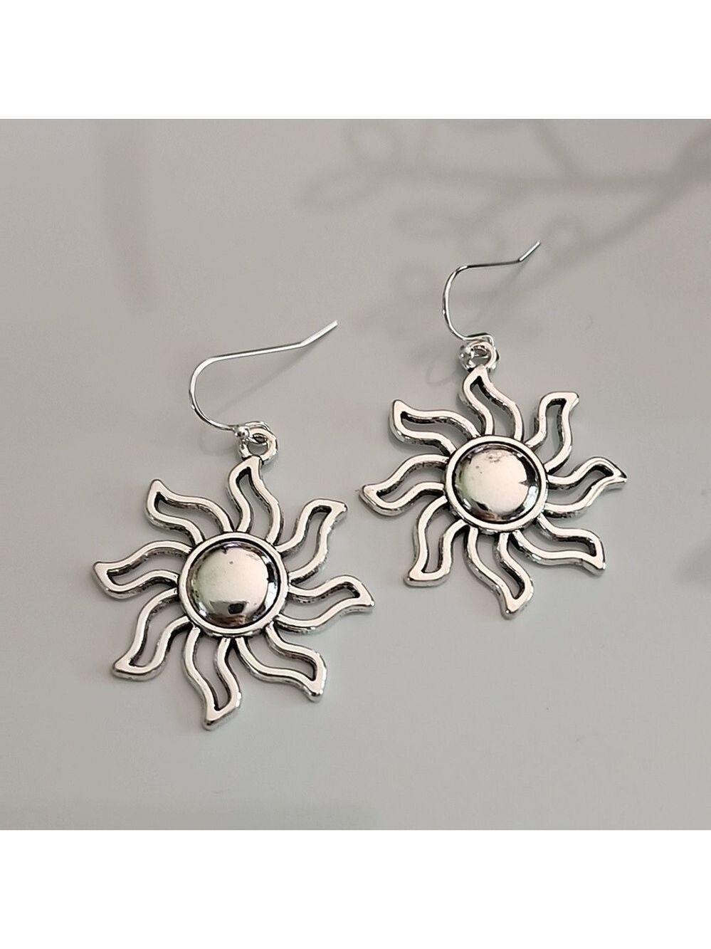 SUN Earrings French hook Stainless Hook